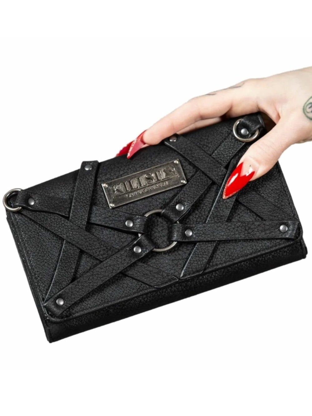 NWT KILLSTAR Midnight Dream Wallet Black Alternative Gothic Vegan Leather - Picture 6 of 8